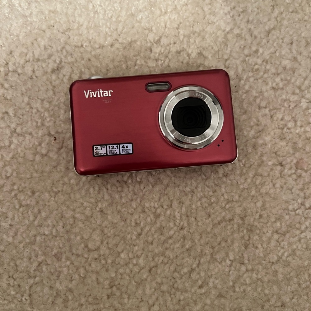Vivitar Red Digital Camera Compact Design
